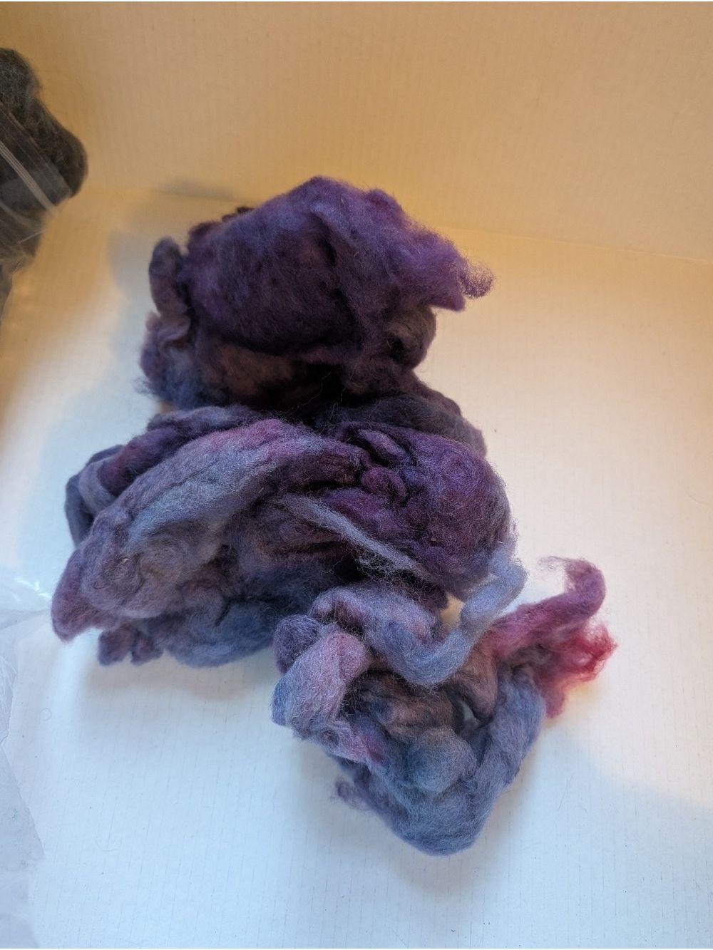 Hand Painted Wool Fleece - Wool Fleece - Felting - Wet Felting